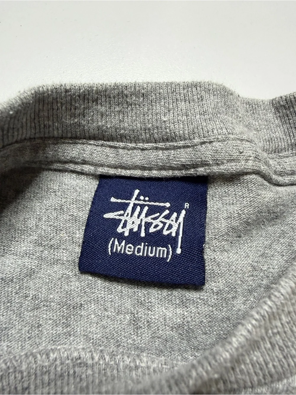 Vintage Stussy Logo Short Sleeve T-Shirt Mens Medium Gray Orange Y2K Surf - Picture 5 of 6